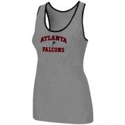 Wholesale Cheap Women's Nike Atlanta Falcons Heart & Soul Tri-Blend Racerback Stretch Tank Top Light Grey