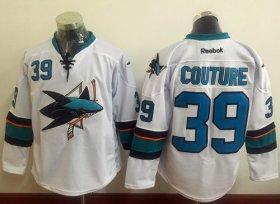 Wholesale Cheap Sharks #39 Logan Couture White Stitched NHL Jersey