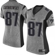Wholesale Cheap Nike Patriots #87 Rob Gronkowski Gray Women's Stitched NFL Limited Gridiron Gray Jersey
