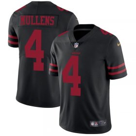 Wholesale Cheap Nike 49ers #4 Nick Mullens Black Alternate Men\'s Stitched NFL Vapor Untouchable Limited Jersey
