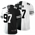 Cheap San Francisco 49ers #97 Nick Bosa Men's Black V White Peace Split Nike Vapor Untouchable Limited NFL Jersey