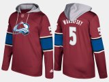 Wholesale Cheap Avalanche #5 David Warsofsky Burgundy Name And Number Hoodie