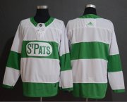 Wholesale Cheap Adidas Maple Leafs Blank White Authentic St. Pats Stitched NHL Jersey