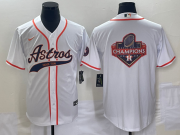 Cheap Men's Houston Astros White Team Big Logo Cool Base Stitched Baseball Jerseys