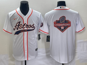 Cheap Men\'s Houston Astros White Team Big Logo Cool Base Stitched Baseball Jerseys