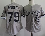Wholesale Cheap White Sox #79 Jose Abreu Grey Flexbase Authentic Collection Stitched MLB Jersey