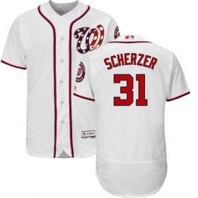 Wholesale Cheap Nationals #31 Max Scherzer White Flexbase Authentic Collection Stitched MLB Jersey