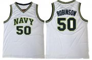 Wholesale Cheap Men's San Antonio Spurs #50 David Robinson The Admiral Soul White Swingman Stitched NBA Jersey