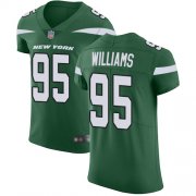Wholesale Cheap Nike Jets #95 Quinnen Williams Green Team Color Men's Stitched NFL Vapor Untouchable Elite Jersey