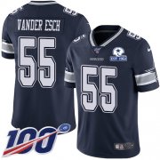 Wholesale Cheap Nike Cowboys #55 Leighton Vander Esch Navy Blue Team Color Men's Stitched With Established In 1960 Patch NFL 100th Season Vapor Untouchable Limited Jersey