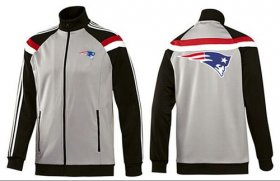 Wholesale Cheap NFL New England Patriots Team Logo Jacket Grey