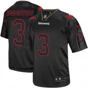 Wholesale Cheap Nike Buccaneers #3 Jameis Winston Lights Out Black Men's Stitched NFL Elite Jersey