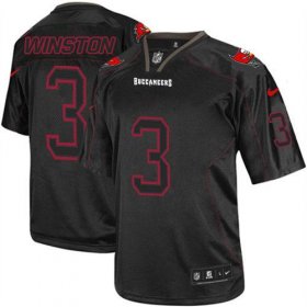 Wholesale Cheap Nike Buccaneers #3 Jameis Winston Lights Out Black Men\'s Stitched NFL Elite Jersey