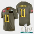 Wholesale Cheap Kansas City Chiefs #11 Demarcus Robinson Men's Nike Olive Gold Super Bowl LIV 2020 2019 Salute to Service Limited NFL 100 Jersey