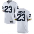 Wholesale Cheap Men's Michigan Wolverines #23 Michael Jordan White Stitched College Football Brand Jordan NCAA Jersey