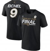 Wholesale Cheap Men's Vegas Golden Knights #9 Jack Eichel Black 2023 Stanley Cup Final Authentic Pro Name & Number T-Shirt