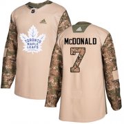 Wholesale Cheap Adidas Maple Leafs #7 Lanny McDonald Camo Authentic 2017 Veterans Day Stitched NHL Jersey