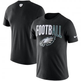 Wholesale Cheap Philadelphia Eagles Nike Sideline All Football Performance T-Shirt Black