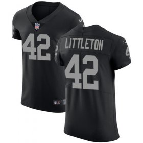 Wholesale Cheap Nike Raiders #42 Cory Littleton Black Team Color Men\'s Stitched NFL Vapor Untouchable Elite Jersey