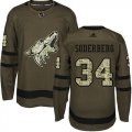 Wholesale Cheap Adidas Coyotes #34 Carl Soderberg Green Salute to Service Stitched NHL Jersey