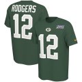 Wholesale Cheap Green Bay Packers #12 Aaron Rodgers Nike NFL 100th Season Player Pride Name & Number Performance T-Shirt Green