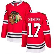 Wholesale Cheap Adidas Blackhawks #17 Dylan Strome Red Home Authentic Stitched NHL Jersey