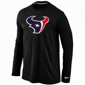 Wholesale Cheap Nike Houston Texans Logo Long Sleeve T-Shirt Black