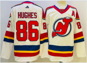 Cheap Men's New Jersey Devils #86 Jack Hughes White 2022 Reverse Retro Authentic Jersey