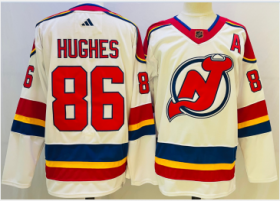 Cheap Men\'s New Jersey Devils #86 Jack Hughes White 2022 Reverse Retro Authentic Jersey