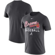 Wholesale Cheap Atlanta Braves Nike Practice Performance T-Shirt Anthracite