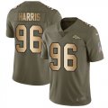 Wholesale Cheap Nike Broncos #96 Shelby Harris Olive/Gold Men's Stitched NFL Limited 2017 Salute To Service Jersey