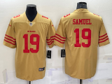 Wholesale Cheap Men's San Francisco 49ers #19 Deebo Samuel Gold NEW 2022 Inverted Legend Stitched NFL Nike Limited Jersey