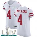 Wholesale Cheap Nike 49ers #4 Nick Mullens White Super Bowl LIV 2020 Men's Stitched NFL Vapor Untouchable Elite Jersey