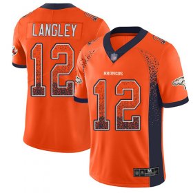 Wholesale Cheap Nike Broncos #12 Brendan Langley Orange Team Color Men\'s Stitched NFL Limited Rush Drift Fashion Jersey