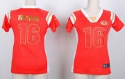 Wholesale Cheap Nike 49ers #16 Joe Montana Red Women's Stitched NFL Elite Draft Him Shimmer Jersey