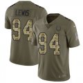 Wholesale Cheap Nike Colts #94 Tyquan Lewis Olive/Camo Men's Stitched NFL Limited 2017 Salute to Service Jersey