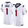 Cheap Men's Houston Texans #1 Stefon Diggs White 2024 F.U.S.E Vapor Untouchable Limited Football Stitched Jersey