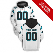 Wholesale Cheap Men's Carolina Panthers Active Player White Custom 2021 Pullover Hoodie