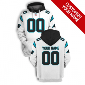 Wholesale Cheap Men\'s Carolina Panthers Active Player White Custom 2021 Pullover Hoodie