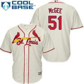 Wholesale Cheap Cardinals #51 Willie McGee Cream Cool Base Stitched Youth MLB Jersey