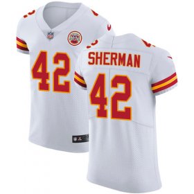 Wholesale Cheap Nike Chiefs #42 Anthony Sherman White Men\'s Stitched NFL Vapor Untouchable Elite Jersey