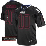 Wholesale Cheap Nike Giants #10 Eli Manning Lights Out Black Men's Stitched NFL Elite Autographed Jersey