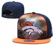 Wholesale Cheap Broncos Team Logo Red Navy Orange Adjustable Leather Hat TX