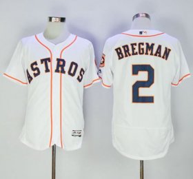 Wholesale Cheap Astros #2 Alex Bregman White Flexbase Authentic Collection Stitched MLB Jersey