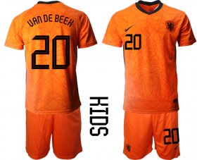 Wholesale Cheap 2021 European Cup Netherlands home Youth 20 soccer jerseys