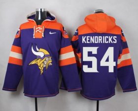 Wholesale Cheap Nike Vikings #54 Eric Kendricks Purple Player Pullover NFL Hoodie