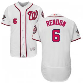 Wholesale Cheap Nationals #6 Anthony Rendon White Flexbase Authentic Collection 2019 World Series Champions Stitched MLB Jersey