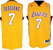 Wholesale Cheap Los Angeles Lakers #7 Ramon Sessions Revolution 30 Swingman Yellow Jersey