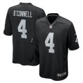 Men's Las Vegas Raiders #4 Aidan O'Connell Nike Black Game Jersey
