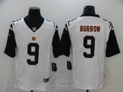 Wholesale Cheap Men's Cincinnati Bengals #9 Joe Burrow White 2020 Color Rush Stitched NFL Nike Limited Jersey